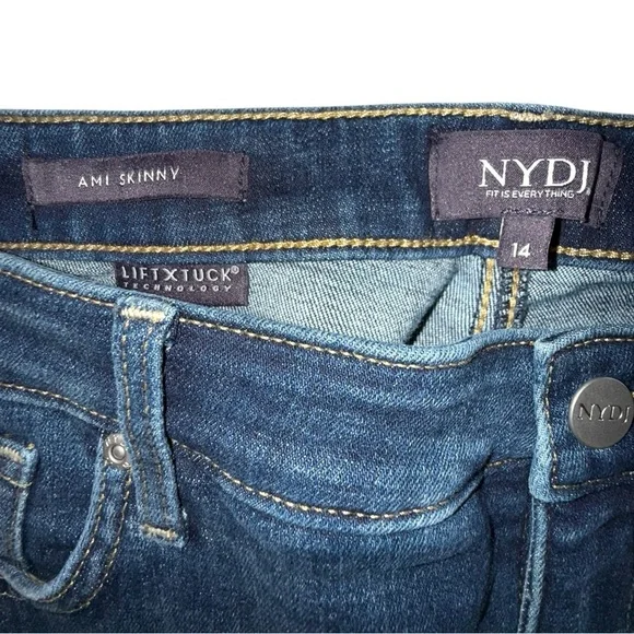 NYDJ Ami Skinny Jeans | Size 14 | Marcel Blue | Premium Denim Lift Tuck® Fit - Picture 5 of 12